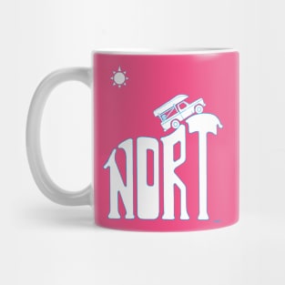 Nort Sky Blue with White fill Mug